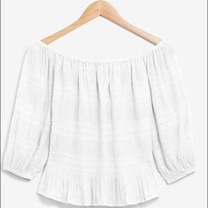 Pleaded off the Shoulder Top